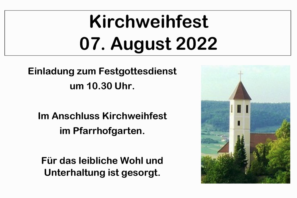 2022 08 07 Kirchweihfest Plakat i